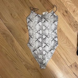 Forever 21 Snakeskin Bodysuit